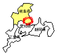 東濃地方の略図