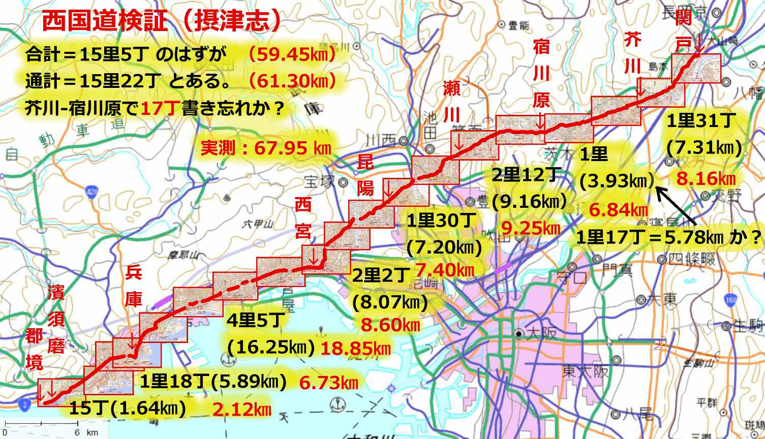 西国街道検証全図