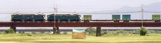 ＥＦ６０重連　紀ノ川鉄橋