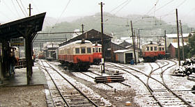 野鉄日方駅の冬景色